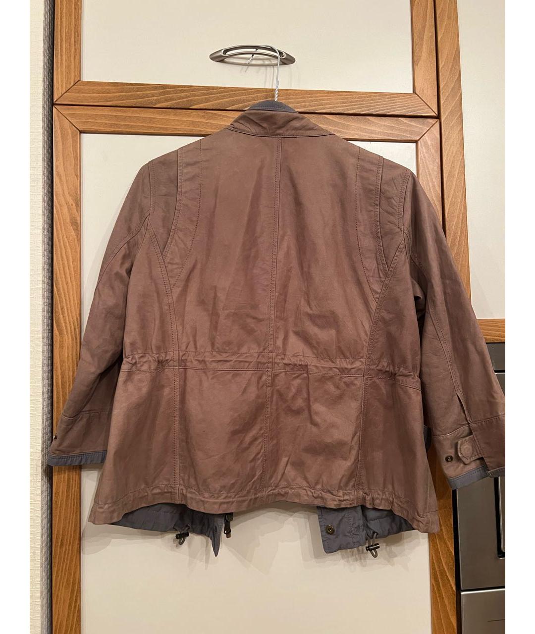 BRUNELLO CUCINELLI Бежевая кожаная куртка, фото 2