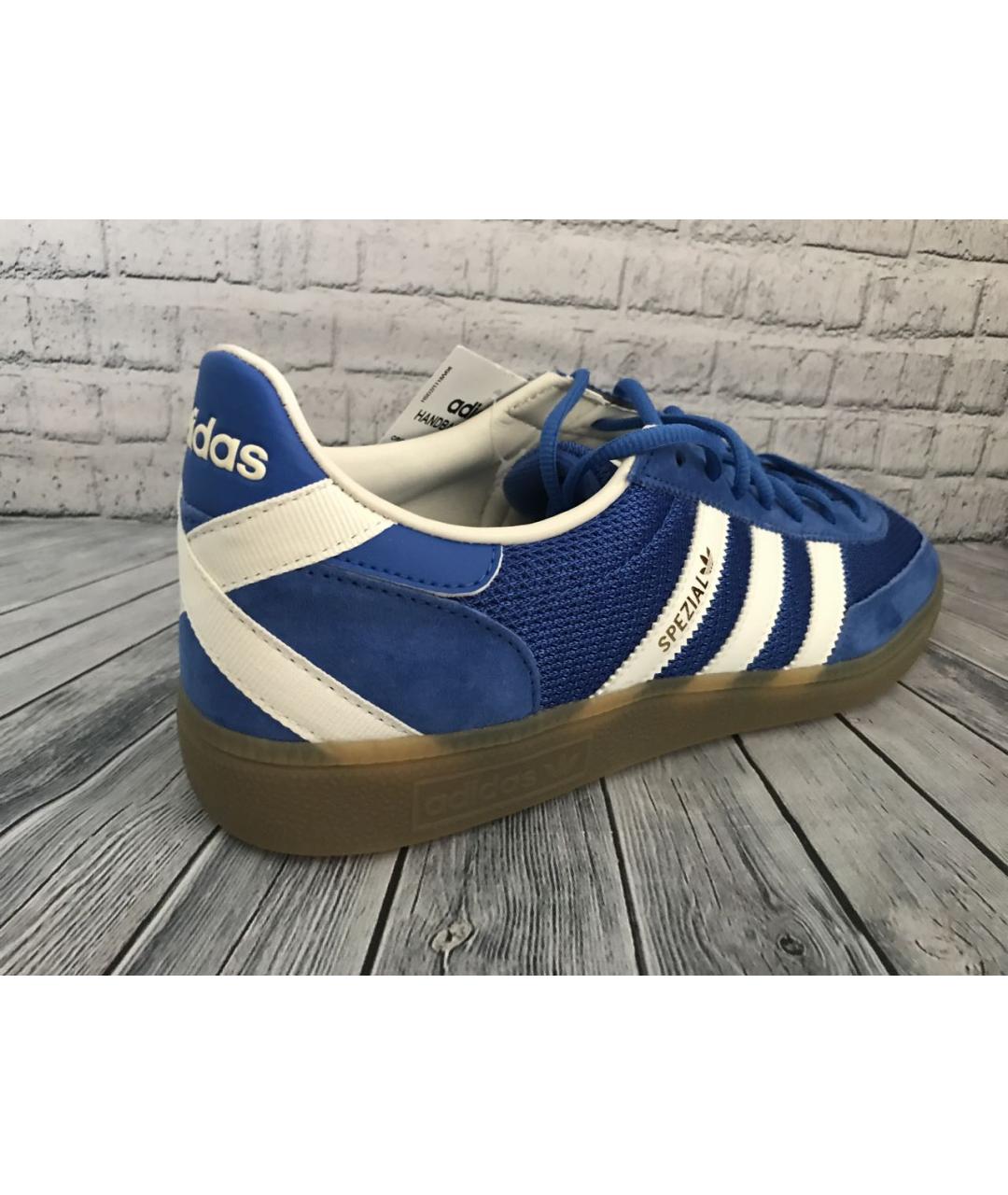 ADIDAS Синие кожаные низкие кроссовки / кеды, фото 3