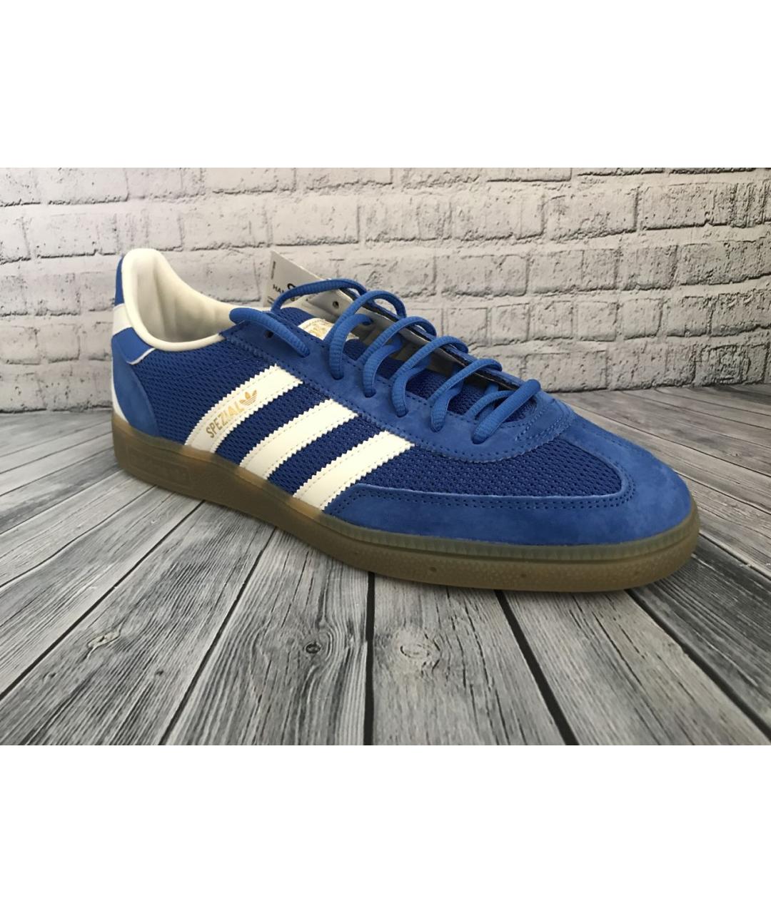 ADIDAS Синие кожаные низкие кроссовки / кеды, фото 2