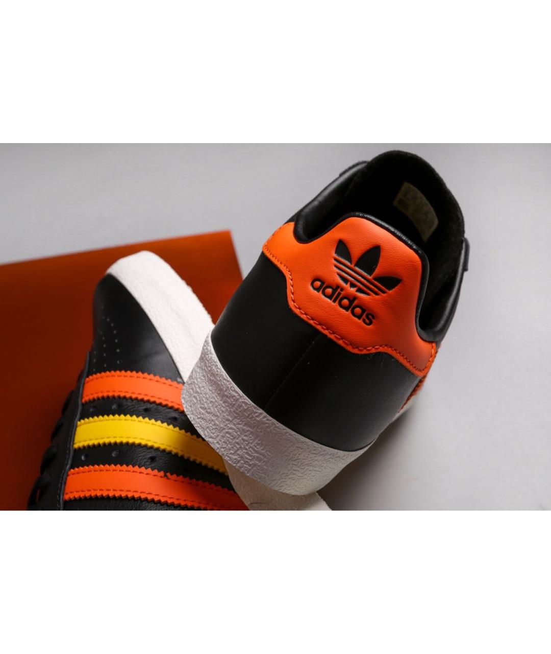ADIDAS Черные кожаные низкие кроссовки / кеды, фото 5