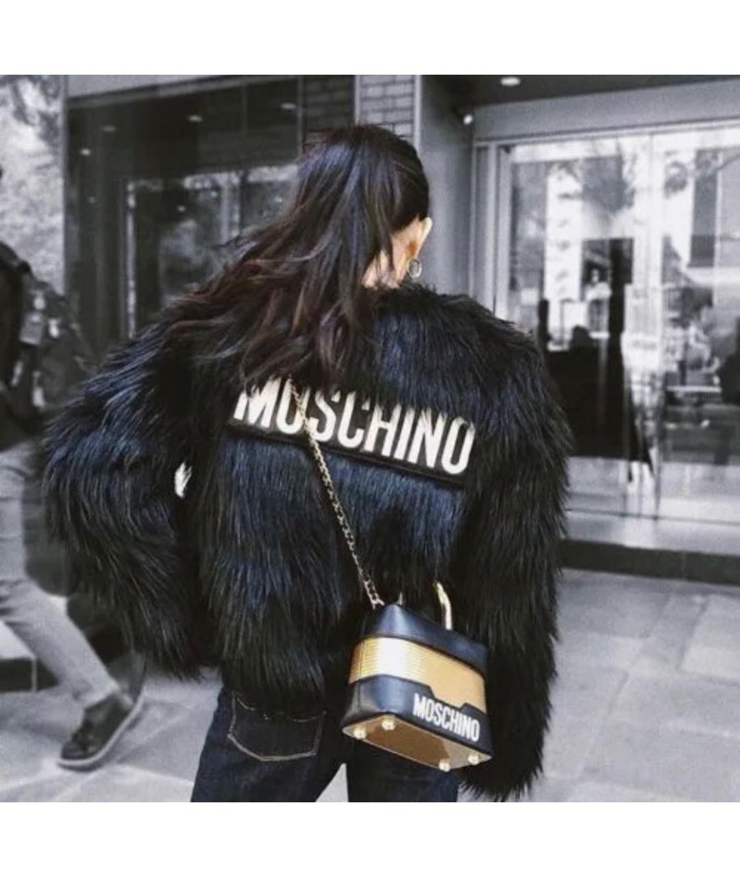 MOSCHINO Черная меховая шуба, фото 7