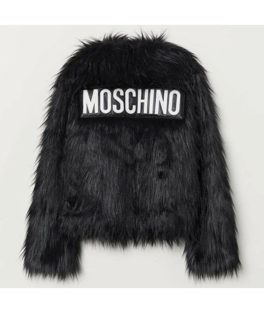 MOSCHINO Черная меховая шуба, фото 2