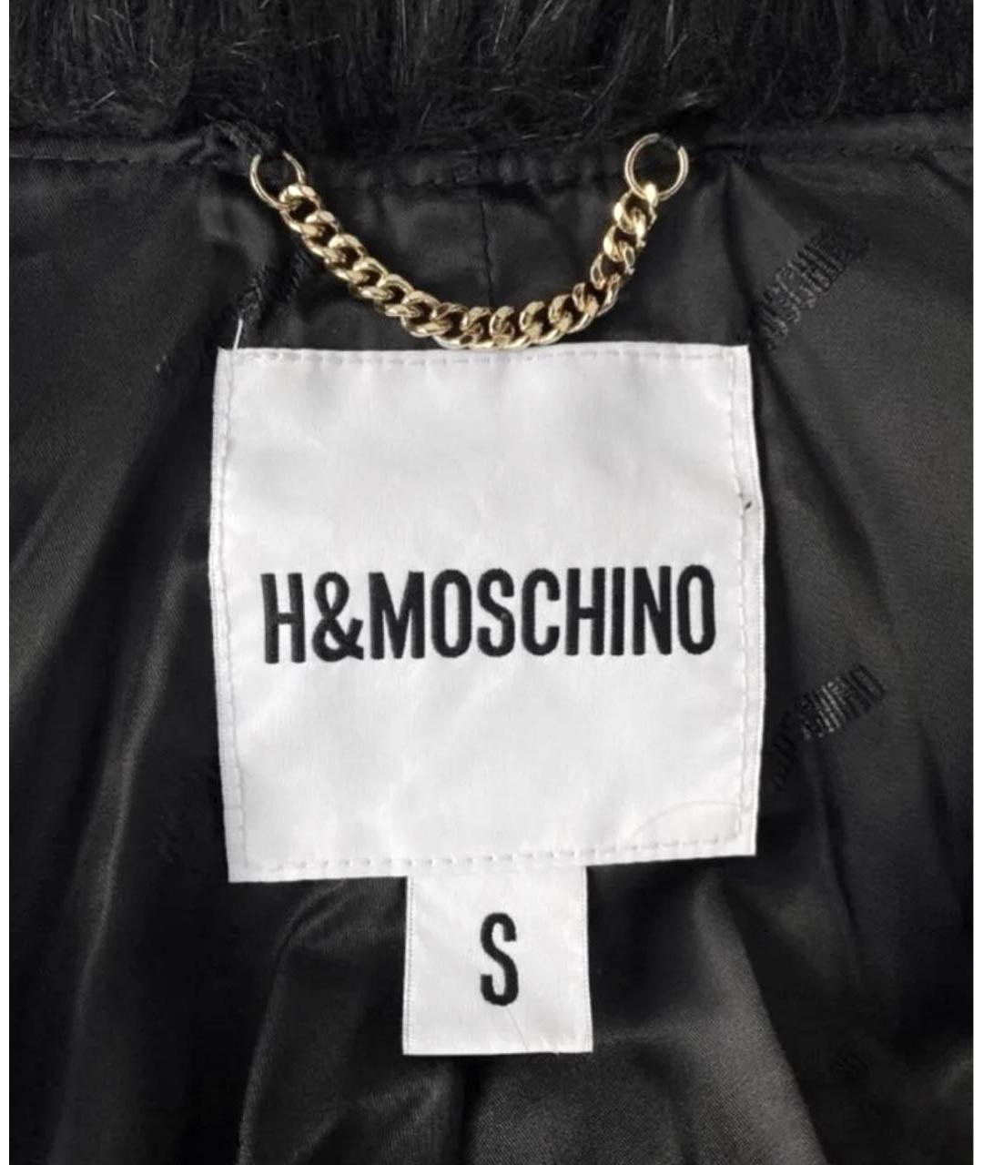 MOSCHINO Черная меховая шуба, фото 3