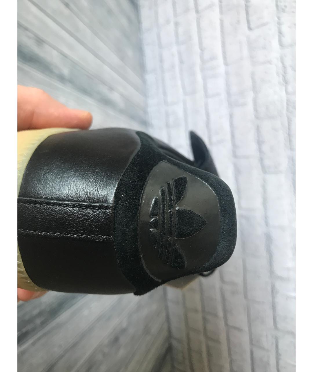 ADIDAS Черные кожаные низкие кроссовки / кеды, фото 7