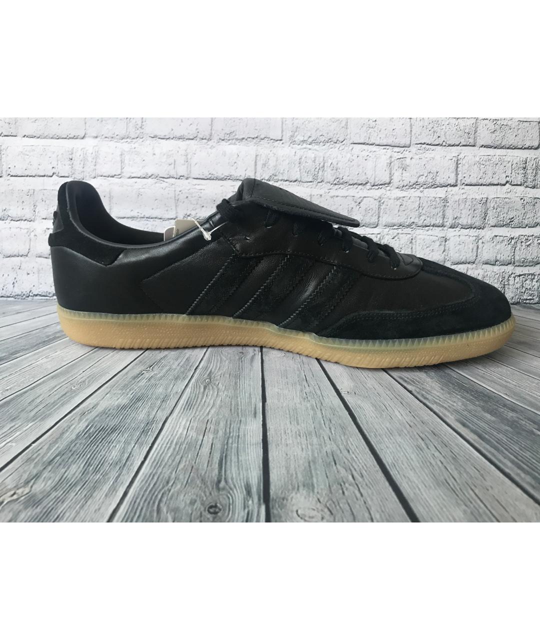 ADIDAS Черные кожаные низкие кроссовки / кеды, фото 6