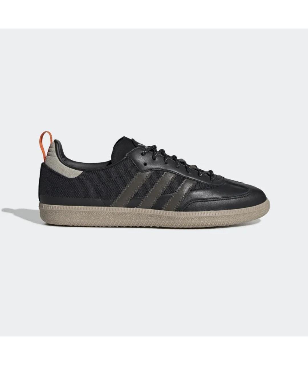 ADIDAS Черные кожаные низкие кроссовки / кеды, фото 5