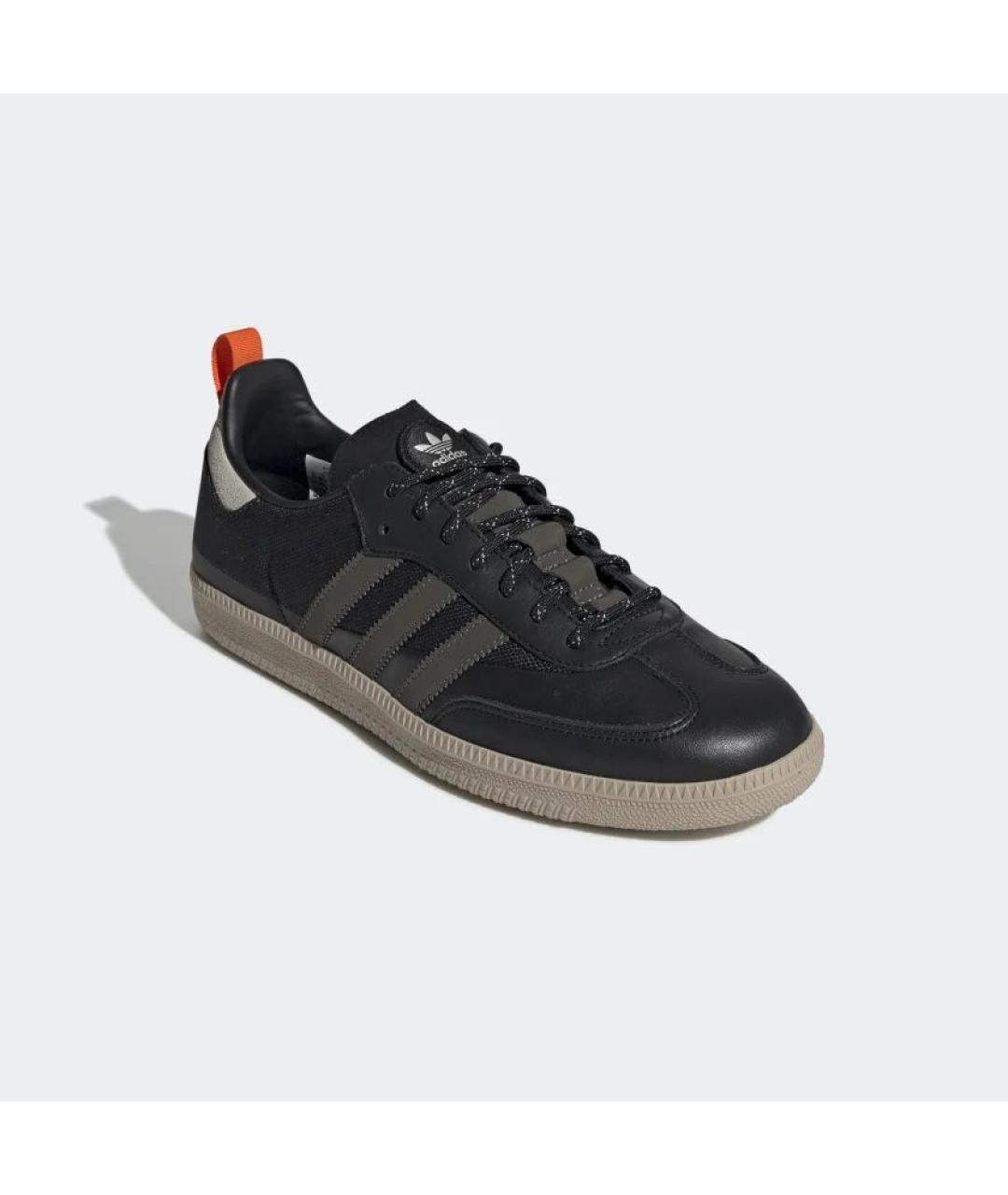 ADIDAS Черные кожаные низкие кроссовки / кеды, фото 3