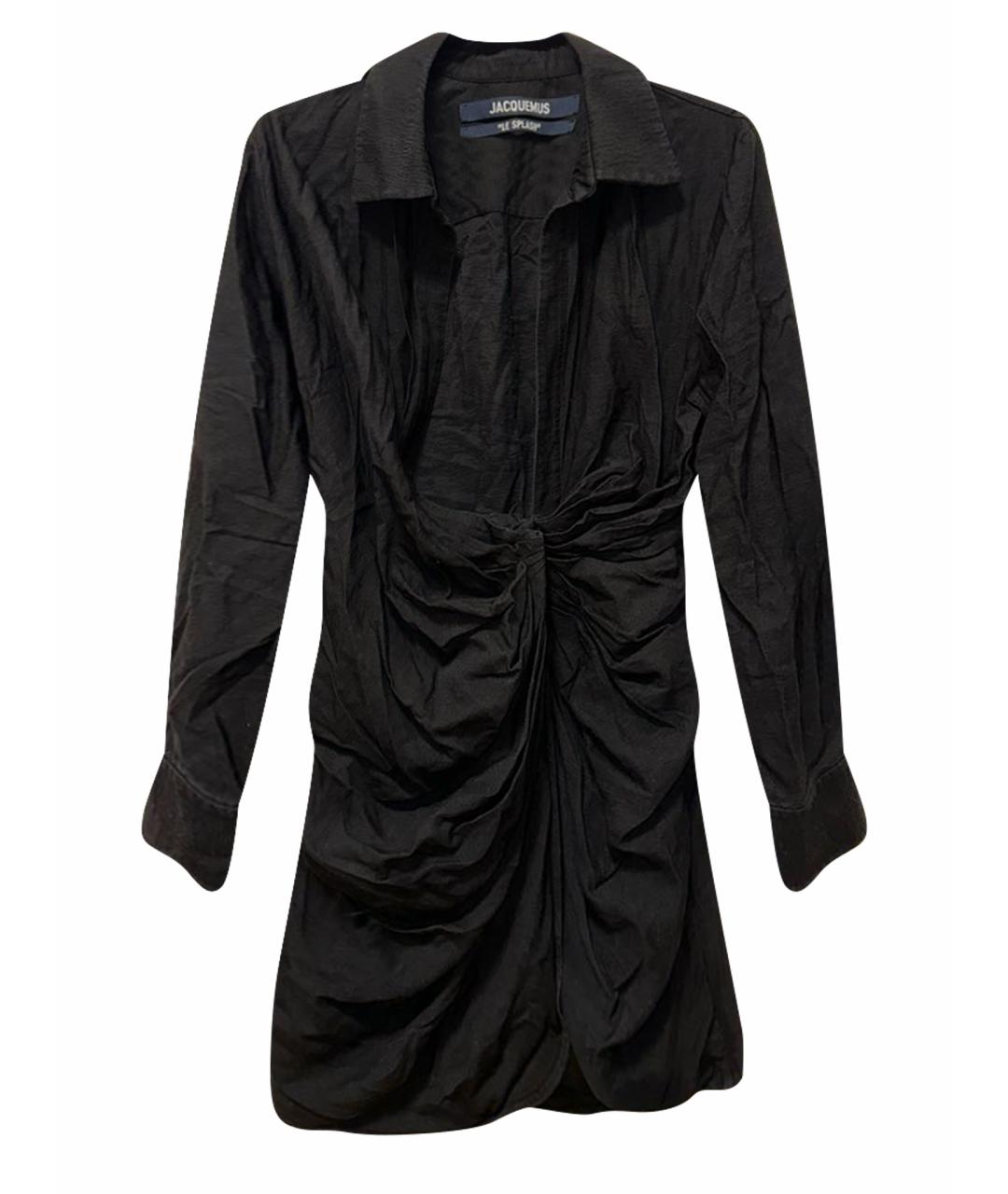 JACQUEMUS Черное вискозное платье, фото 1