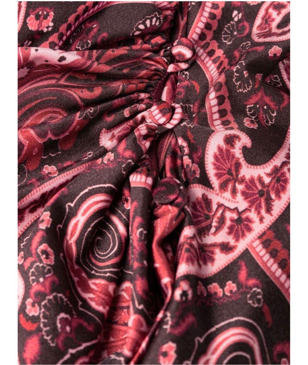 ETRO Бордовое полиамидовое коктейльное платье, фото 6
