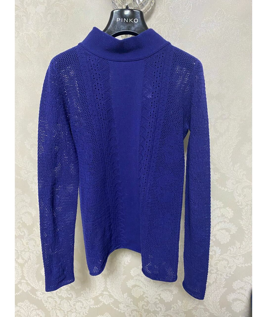 TWIN-SET Синий хлопко-эластановый джемпер / свитер, фото 6