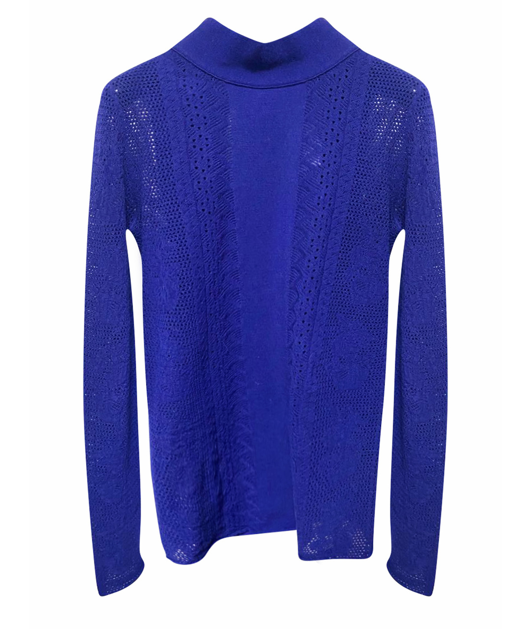 TWIN-SET Синий хлопко-эластановый джемпер / свитер, фото 1