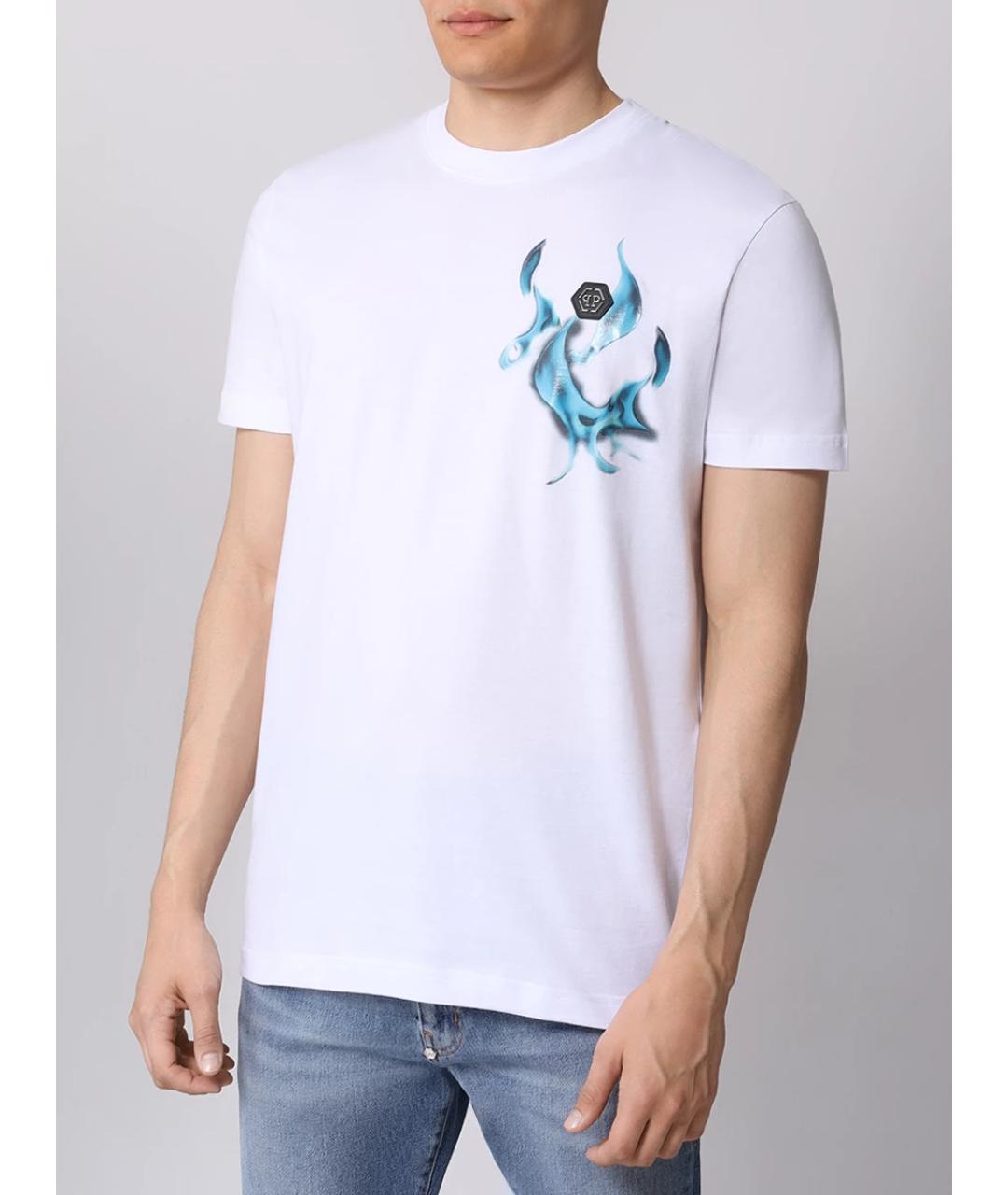 PHILIPP PLEIN Белое поло с длинным рукавом, фото 4