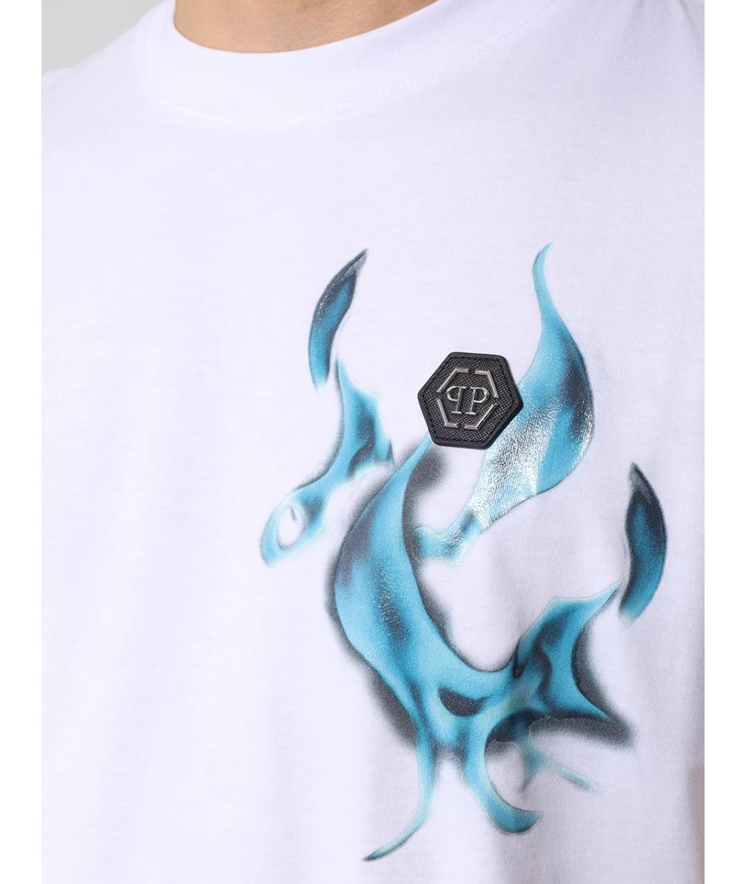 PHILIPP PLEIN Белое поло с длинным рукавом, фото 5