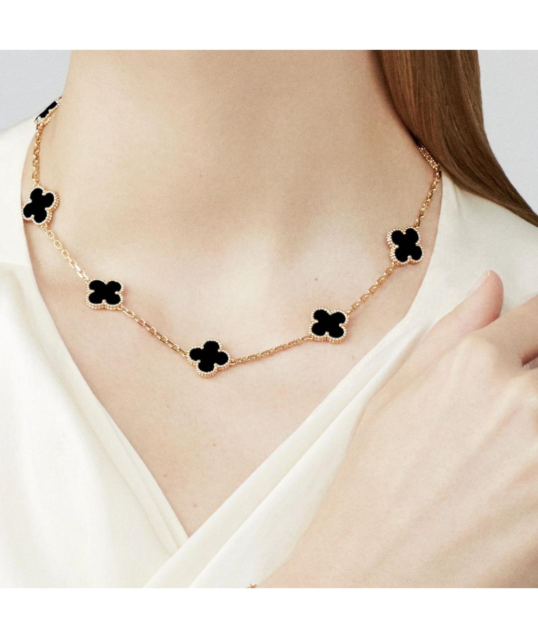 VAN CLEEF & ARPELS Черное колье из желтого золота, фото 2