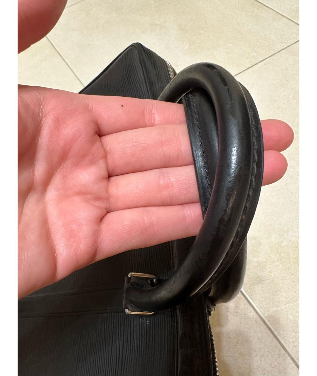LOUIS VUITTON PRE-OWNED Черный кожаный портфель, фото 4