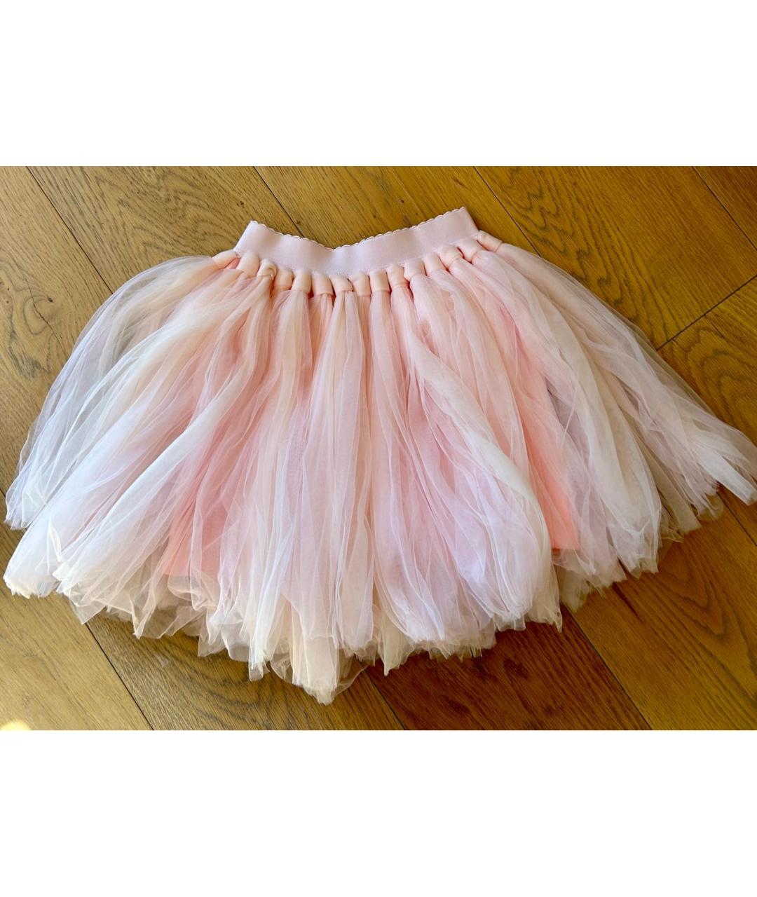 MONNALISA Розовая полиэстеровая юбка, фото 2