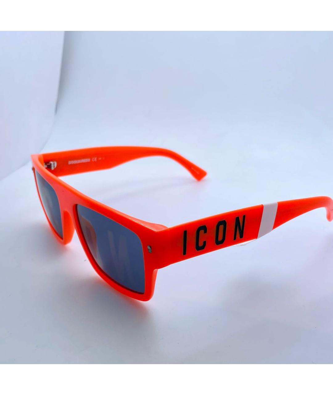 DSQUARED2 Оранжевое пластиковые солнцезащитные очки, фото 4