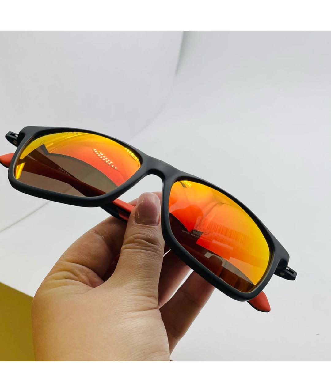 HUGO BOSS Оранжевое пластиковые солнцезащитные очки, фото 6