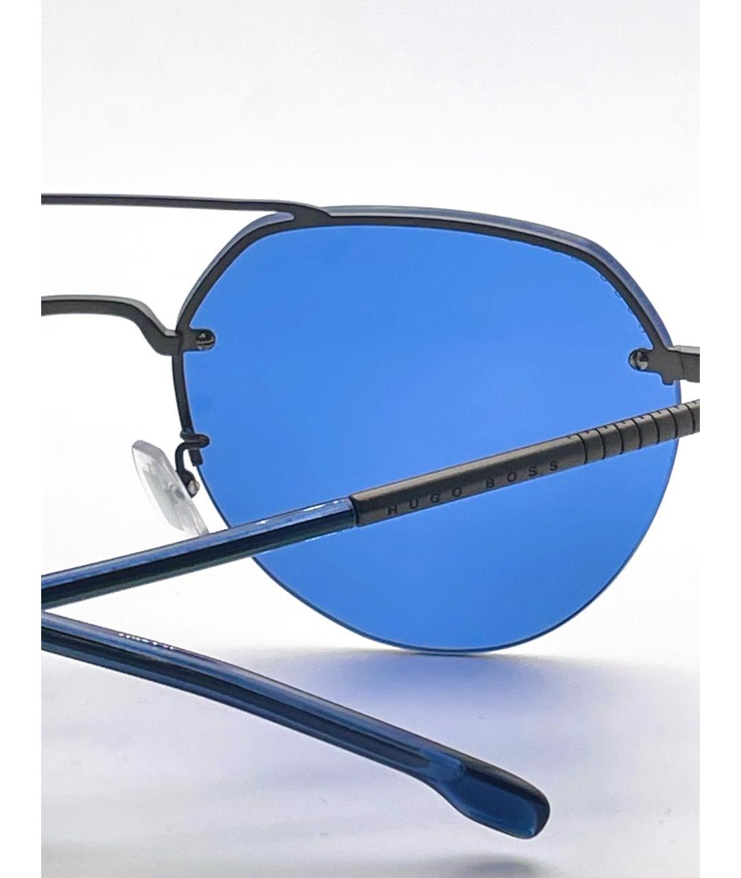 HUGO BOSS Синие металлические солнцезащитные очки, фото 4
