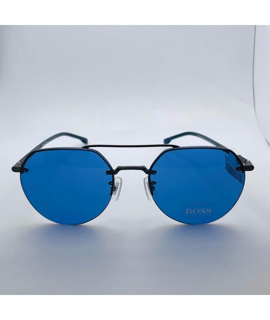 HUGO BOSS Синие металлические солнцезащитные очки, фото 6