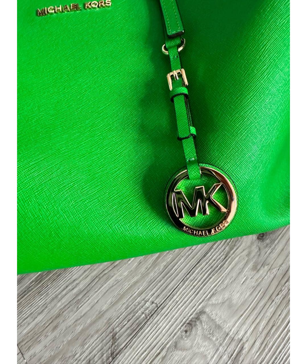 MICHAEL KORS Зеленая сумка тоут, фото 7