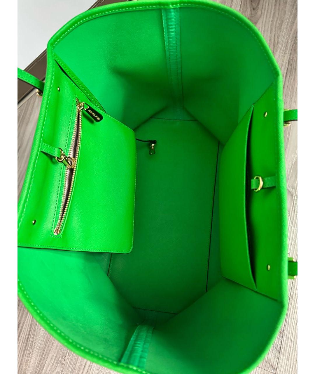 MICHAEL KORS Зеленая сумка тоут, фото 3