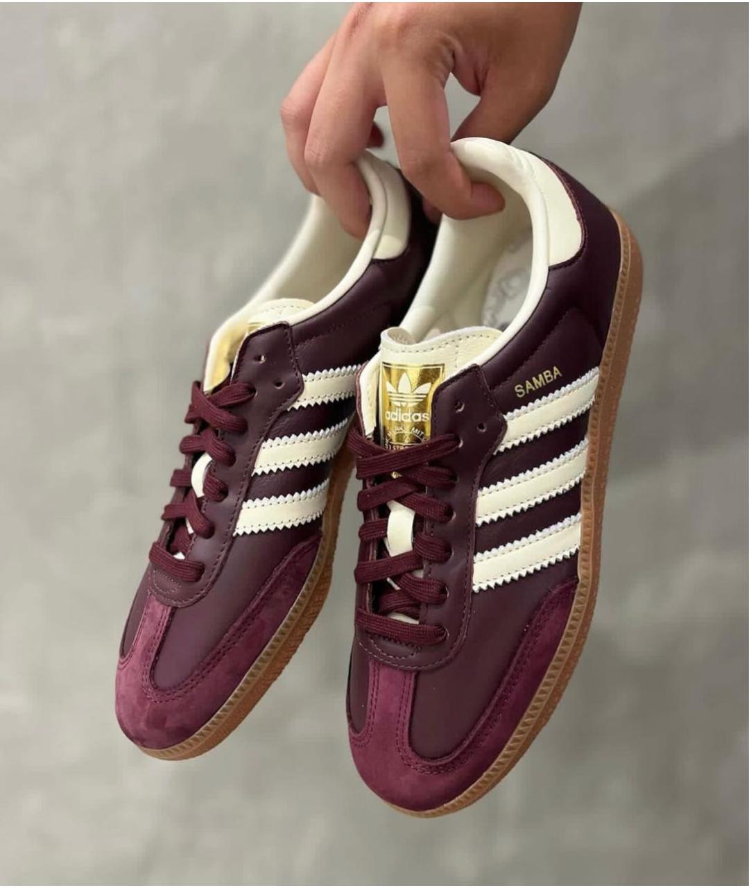ADIDAS Бордовые замшевые кеды, фото 5