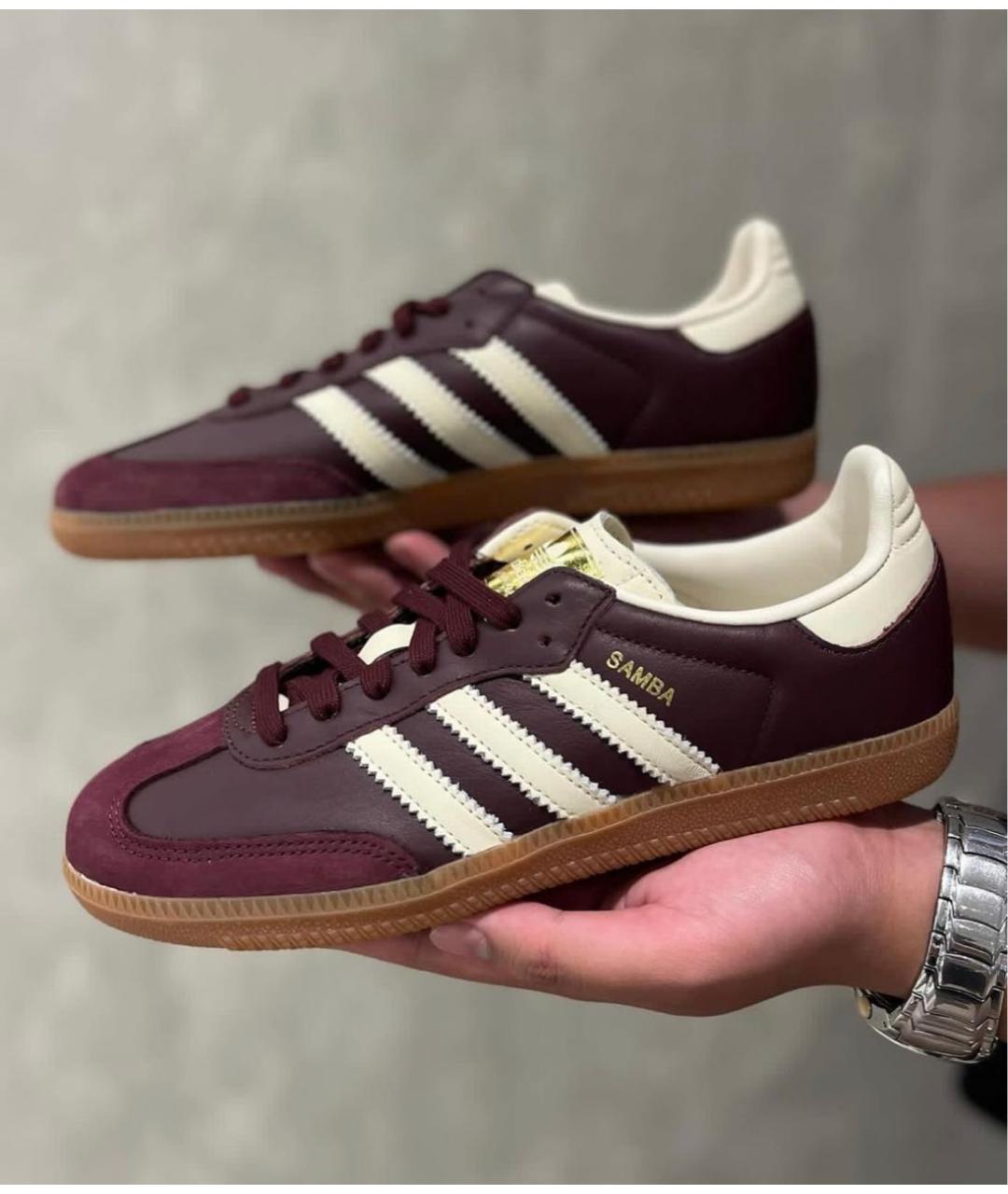ADIDAS Бордовые замшевые кеды, фото 4
