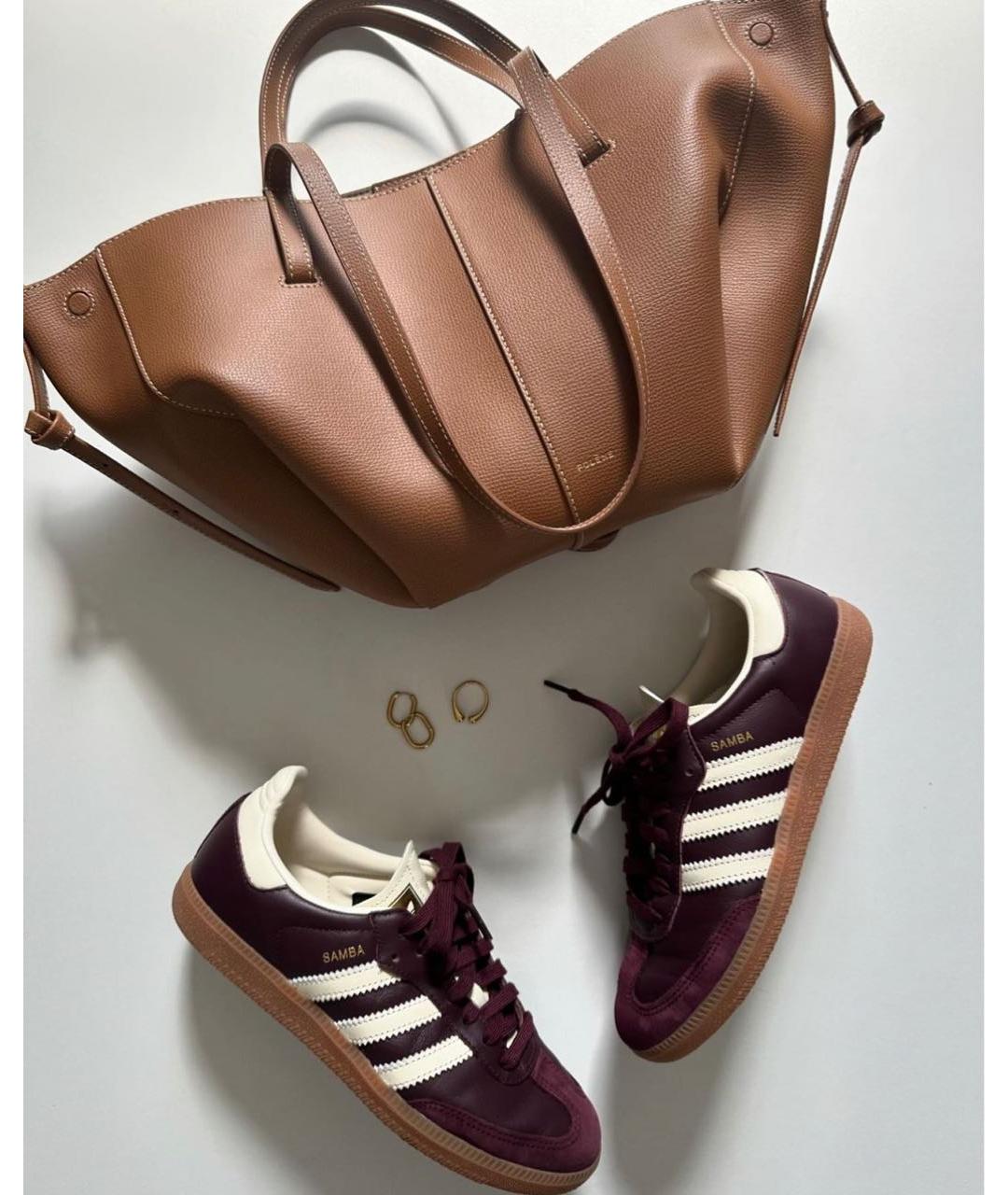 ADIDAS Бордовые замшевые кеды, фото 3