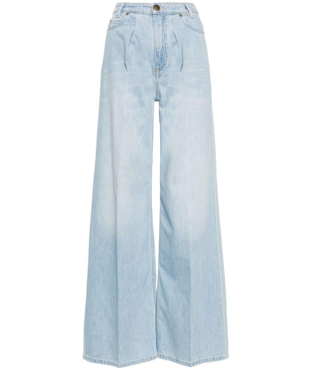 PINKO Голубые хлопковые прямые джинсы, фото 1