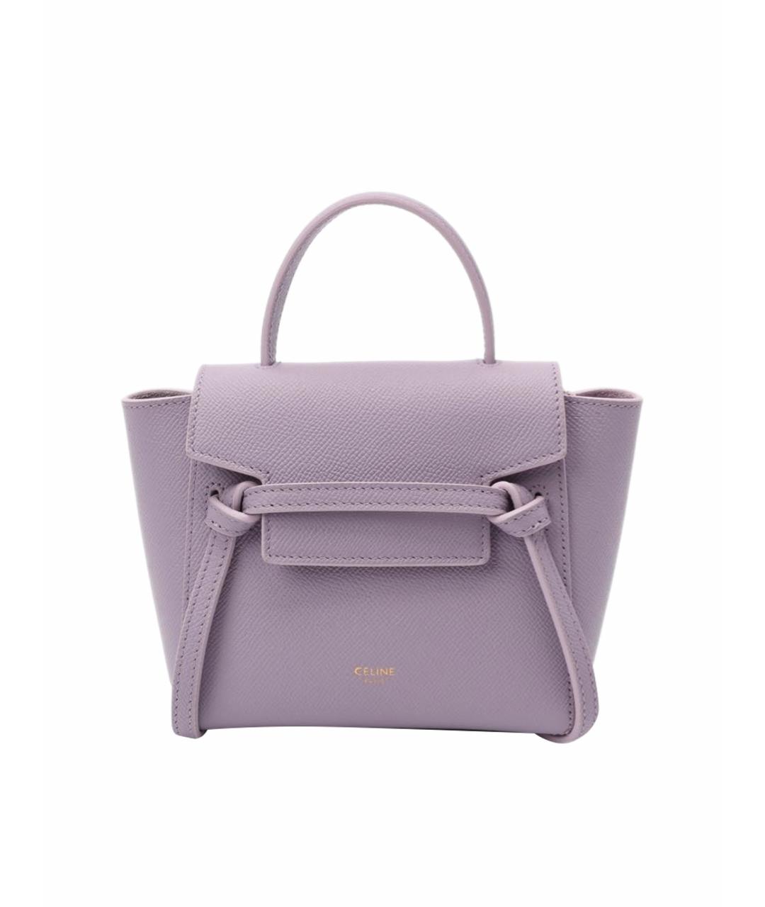 CELINE Фиолетовая кожаная сумка с короткими ручками, фото 1
