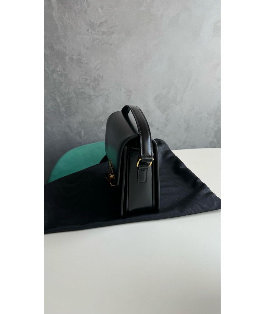 CELINE Черная кожаная сумка через плечо, фото 2