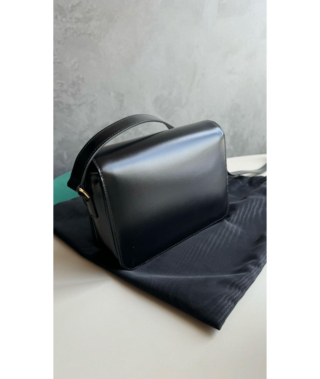 CELINE Черная кожаная сумка через плечо, фото 3
