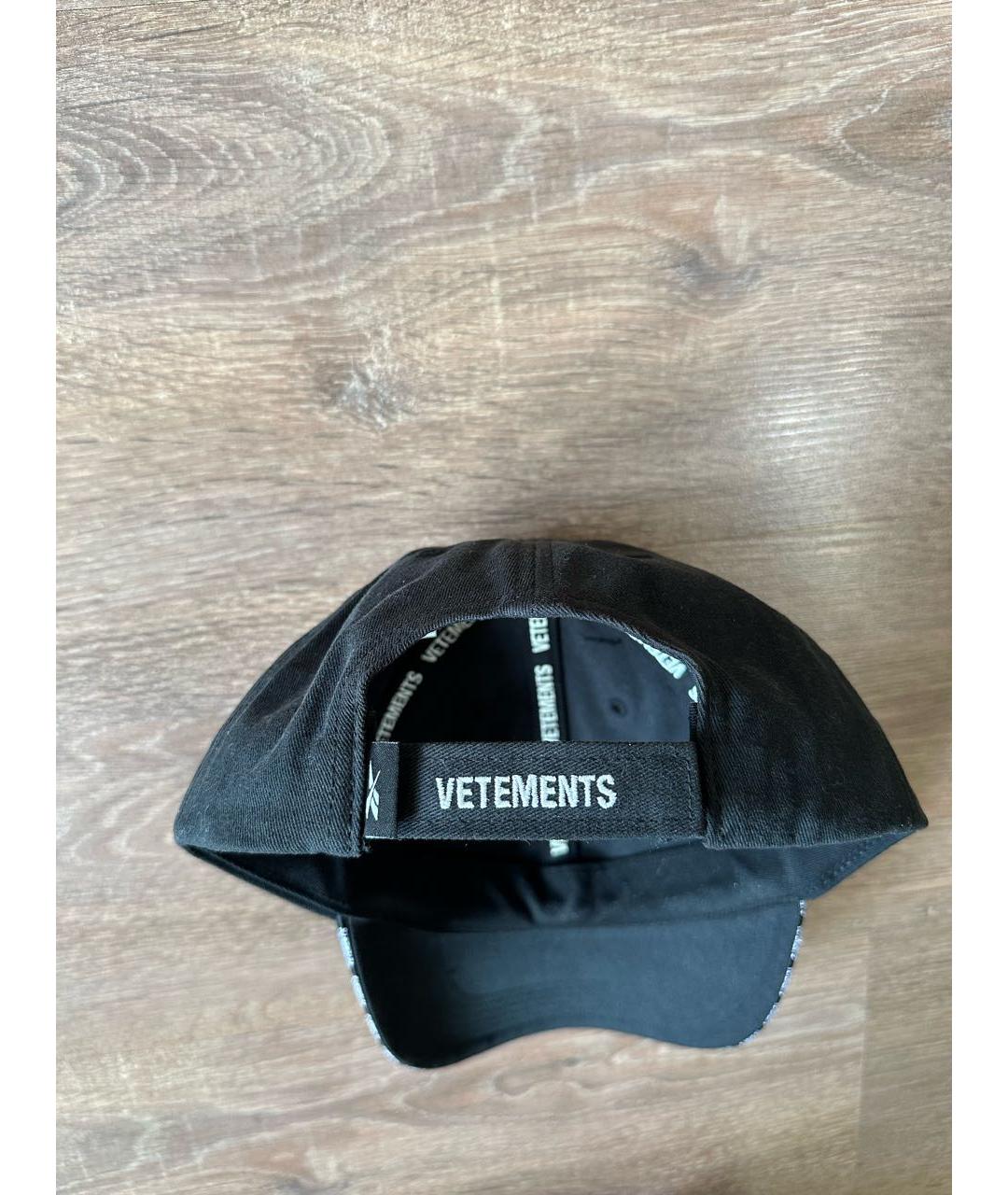 VETEMENTS Черная хлопковая кепка, фото 6