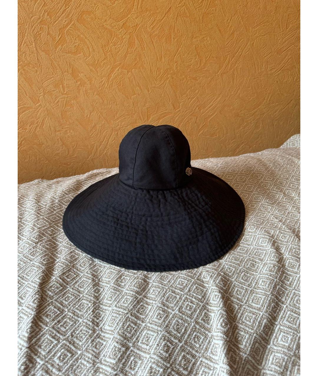 ROBERTO CAVALLI Черная хлопковая шляпа, фото 3