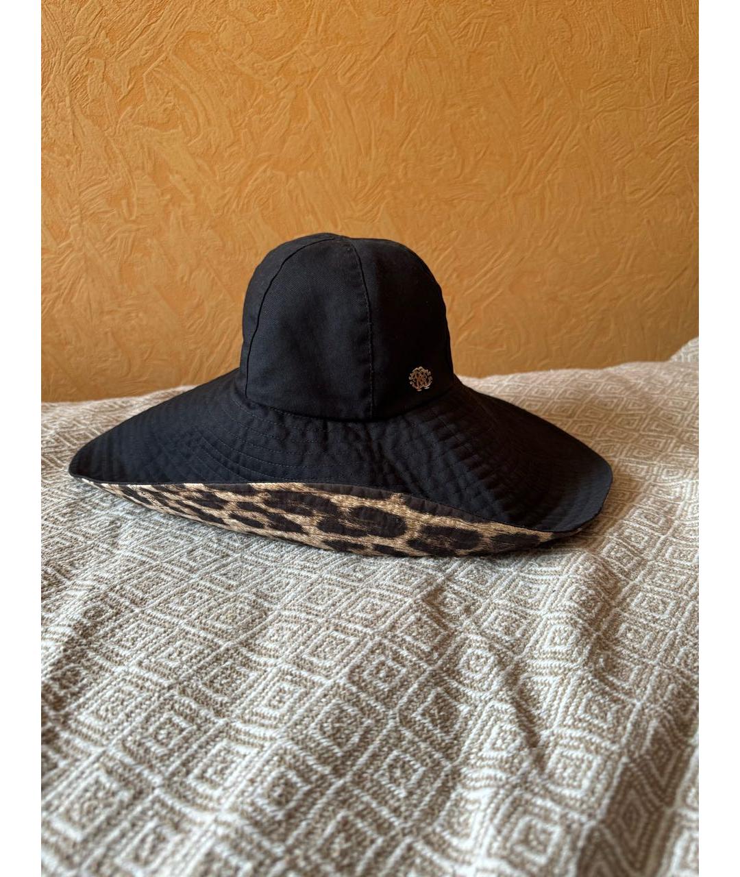 ROBERTO CAVALLI Черная хлопковая шляпа, фото 8