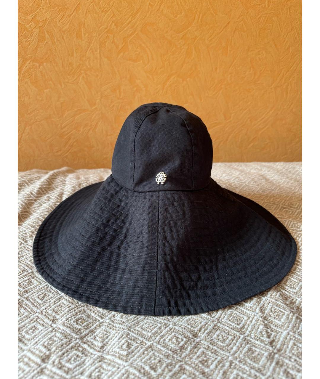 ROBERTO CAVALLI Черная хлопковая шляпа, фото 2