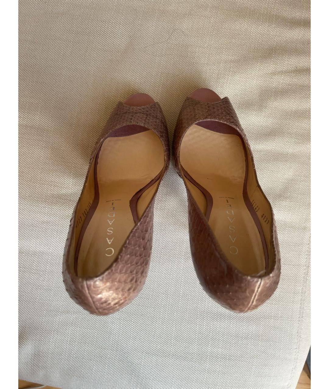 CASADEI Розовые туфли из экзотической кожи, фото 3