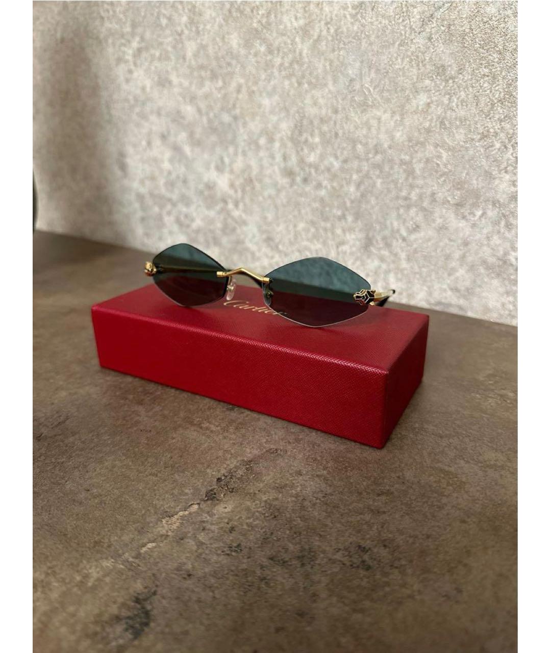 CARTIER Голубые металлические солнцезащитные очки, фото 7