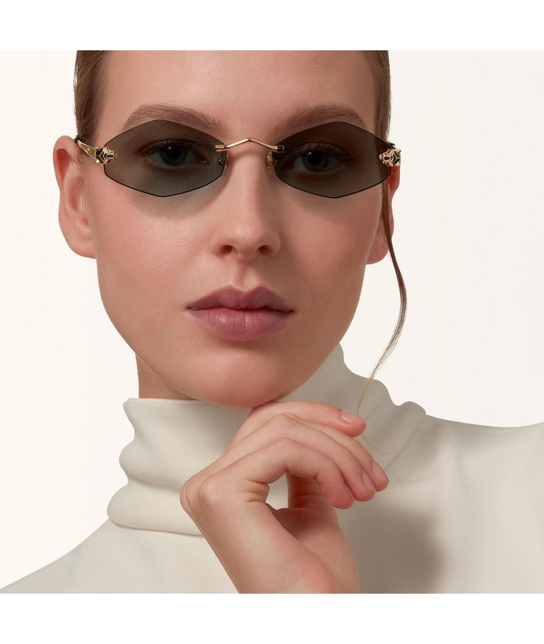 CARTIER Голубые металлические солнцезащитные очки, фото 5