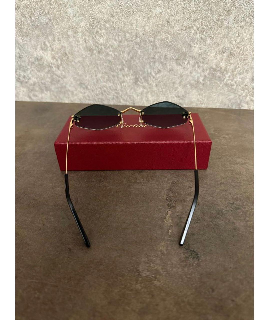 CARTIER Голубые металлические солнцезащитные очки, фото 8