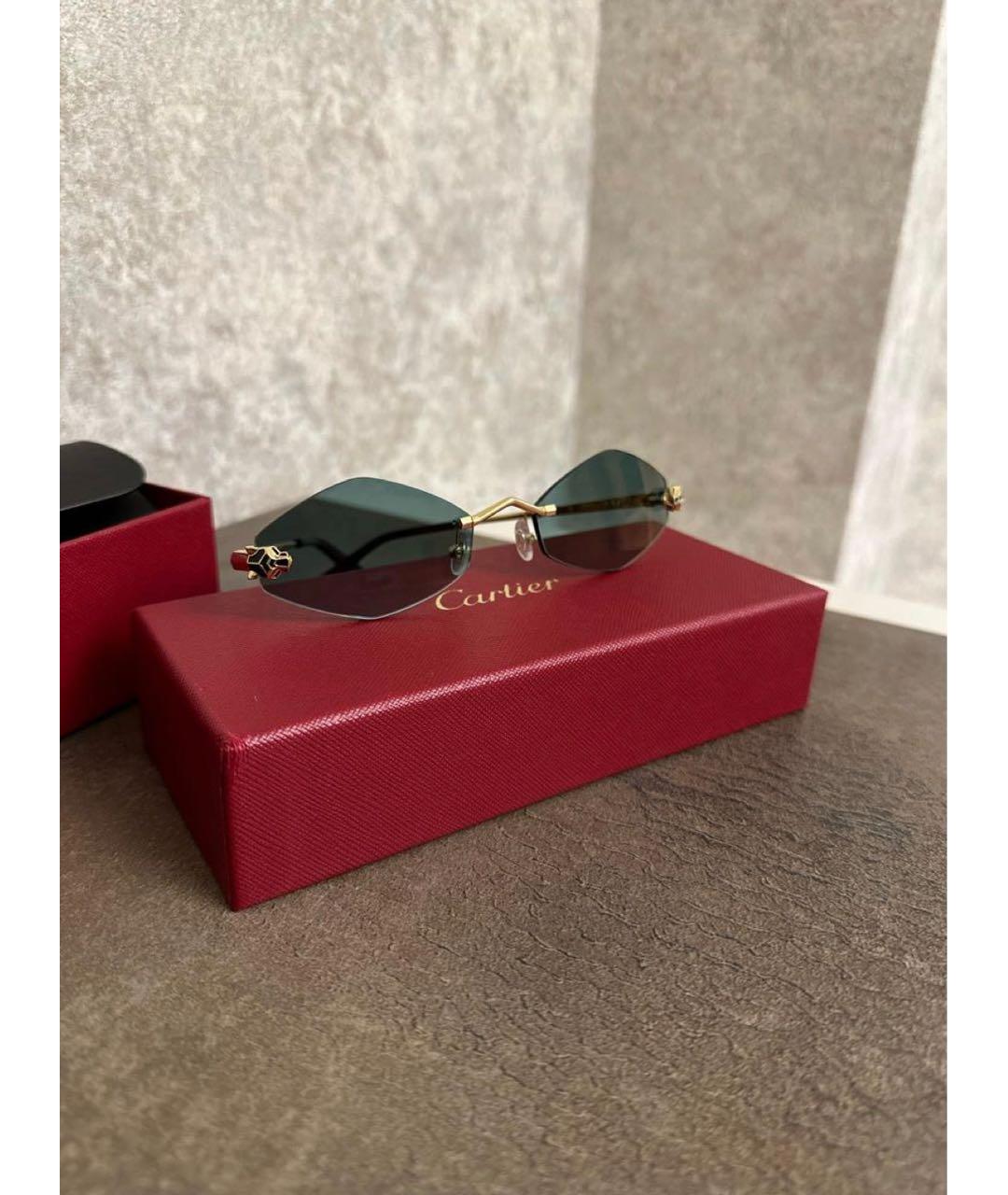 CARTIER Голубые металлические солнцезащитные очки, фото 6