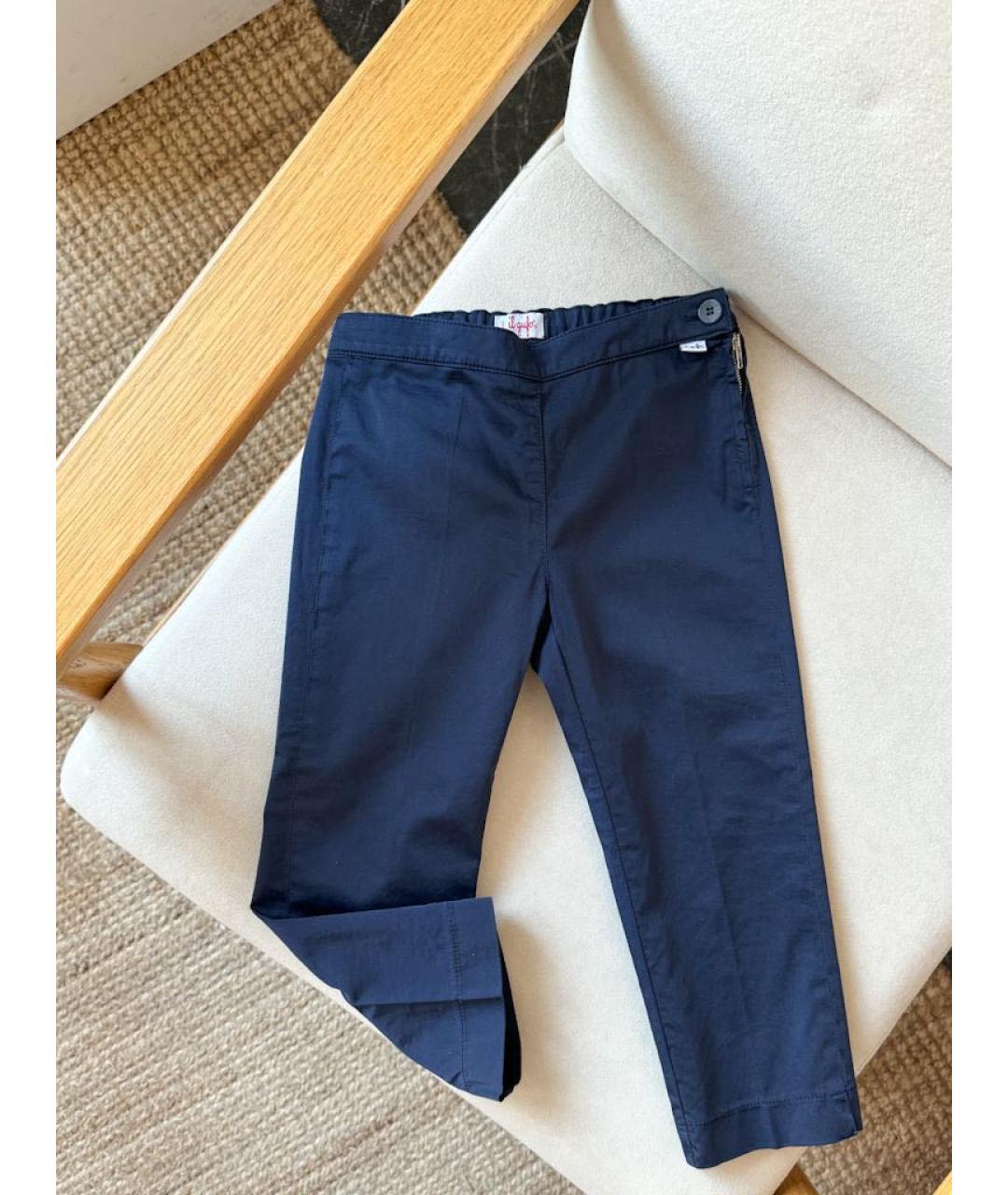 IL GUFO Синие хлопковые брюки и шорты, фото 2