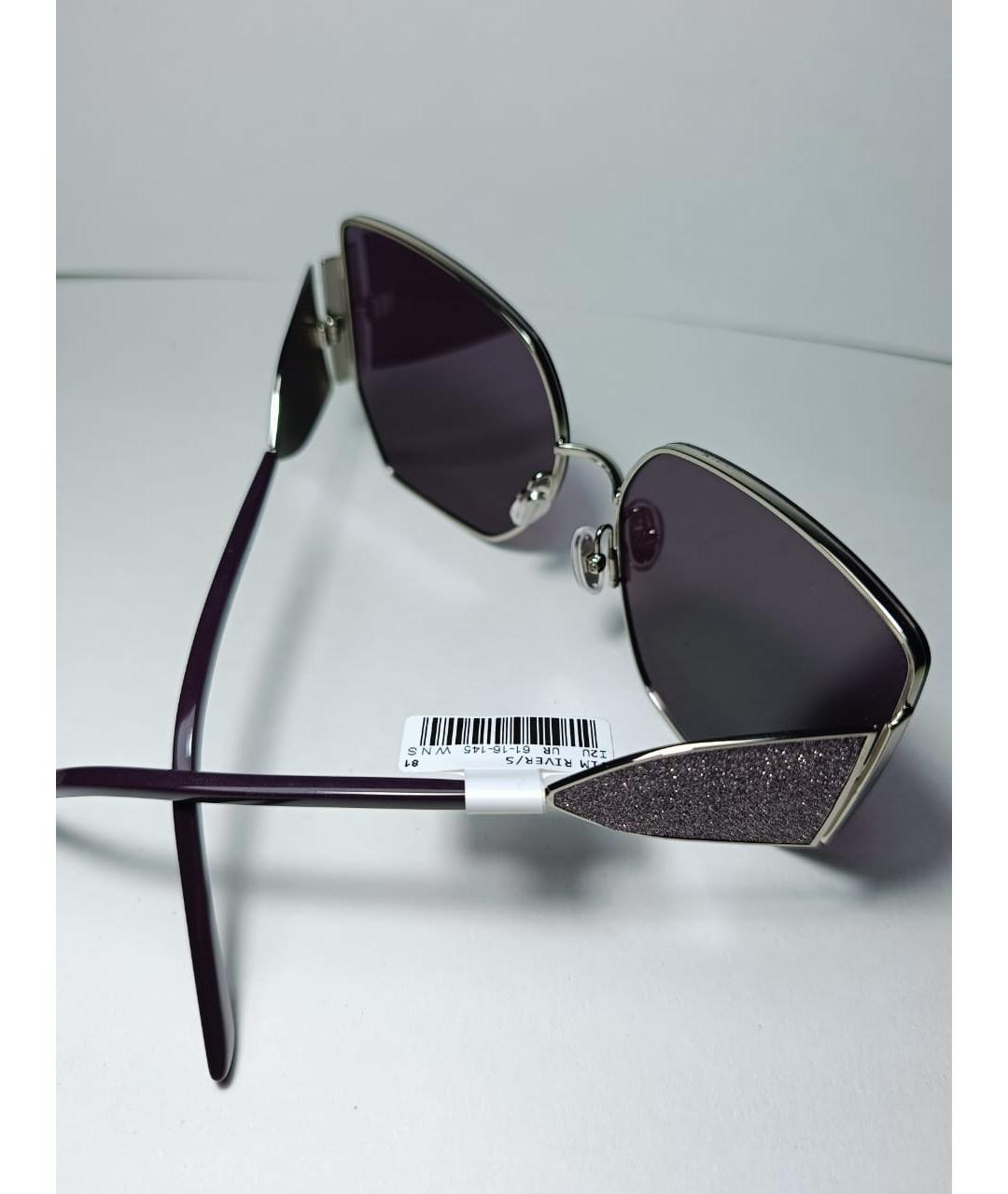 JIMMY CHOO Серые металлические солнцезащитные очки, фото 5
