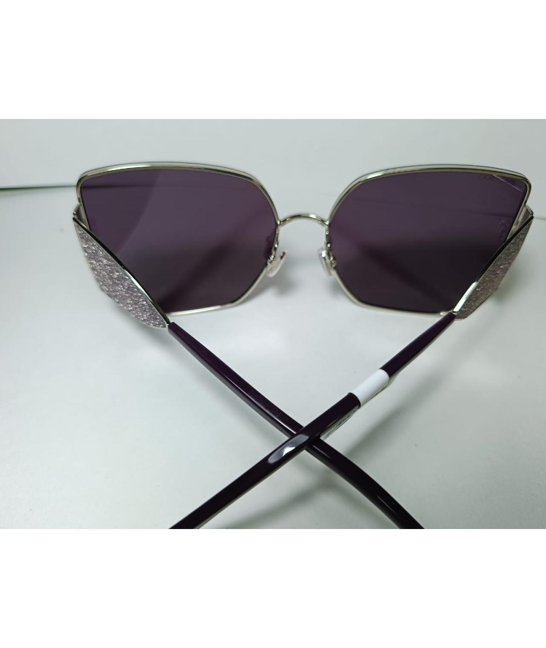 JIMMY CHOO Серые металлические солнцезащитные очки, фото 7