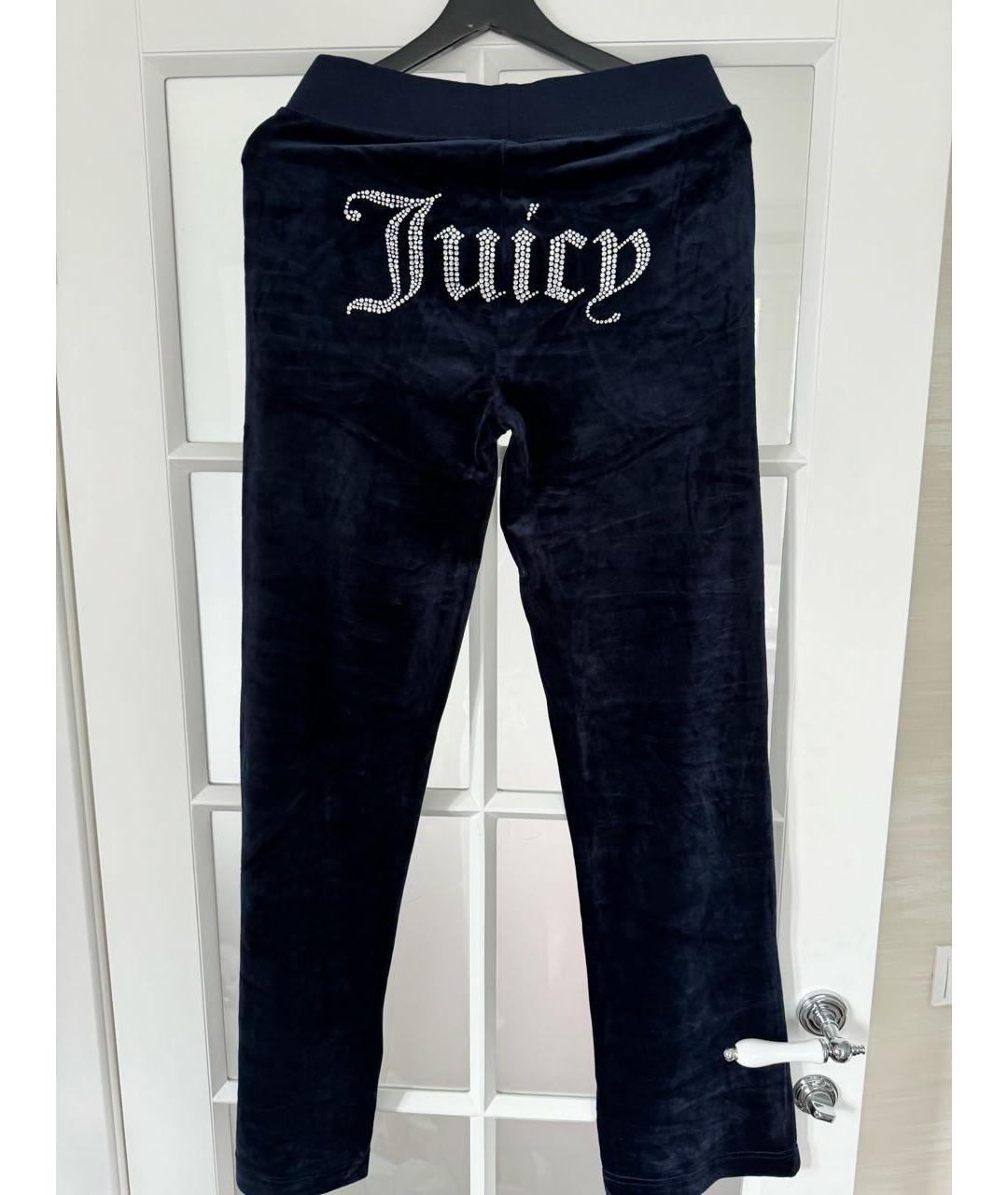 JUICY COUTURE Темно-синие полиэстеровые спортивные брюки и шорты, фото 2