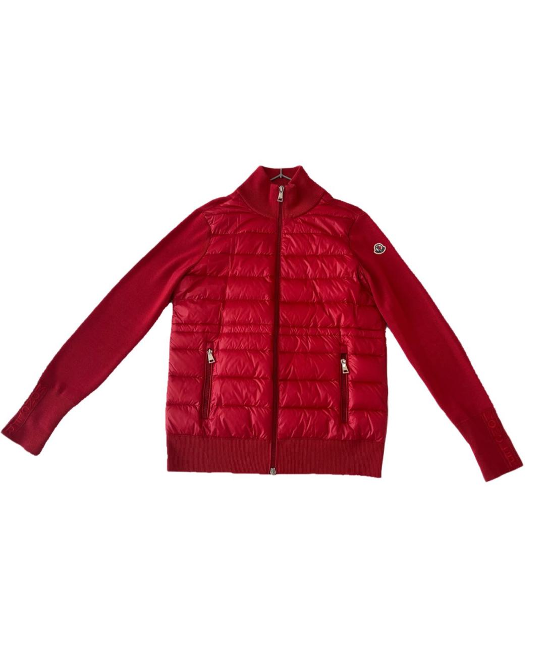 MONCLER Красный шерстяной джемпер / свитер, фото 9