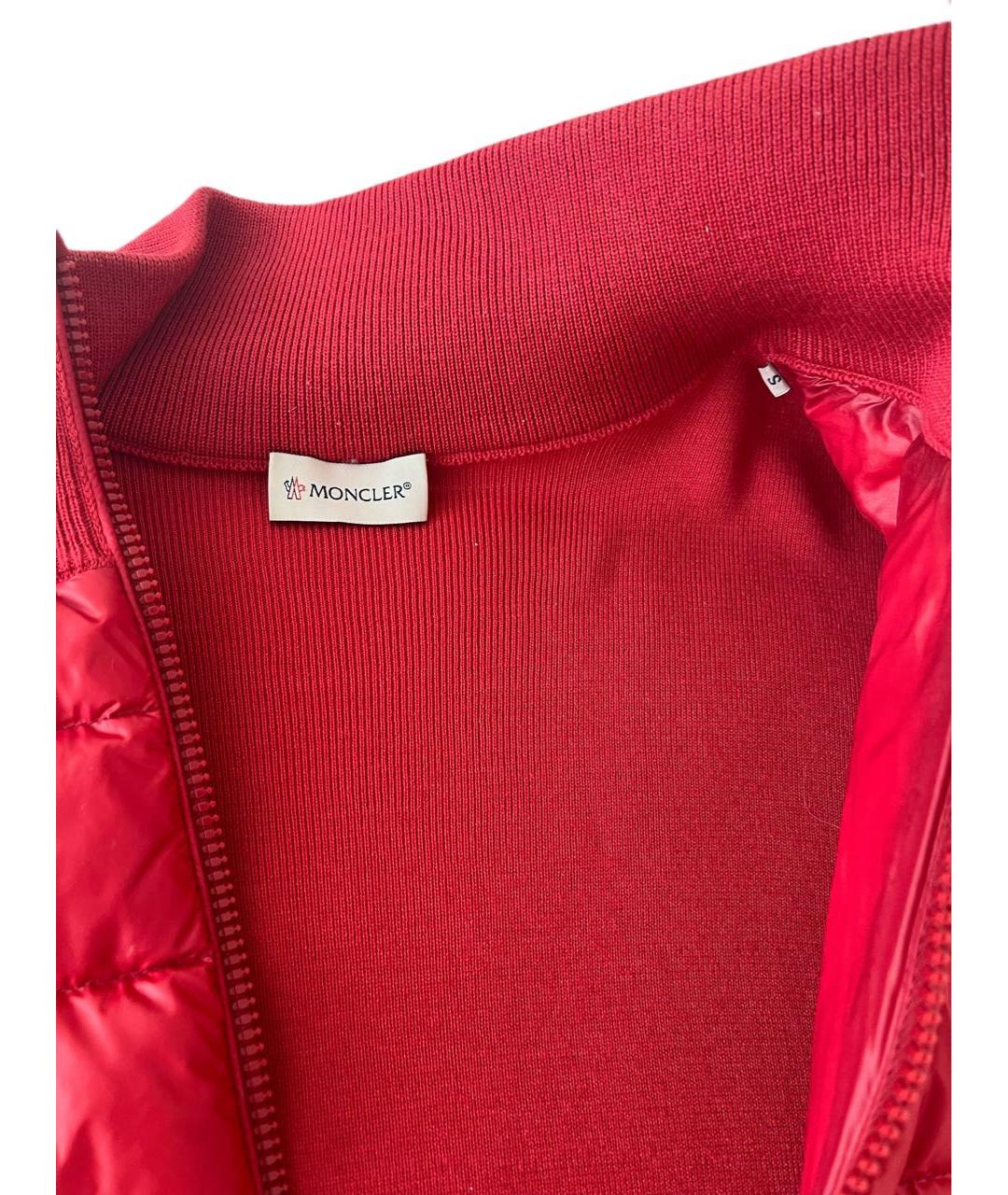 MONCLER Красный шерстяной джемпер / свитер, фото 3