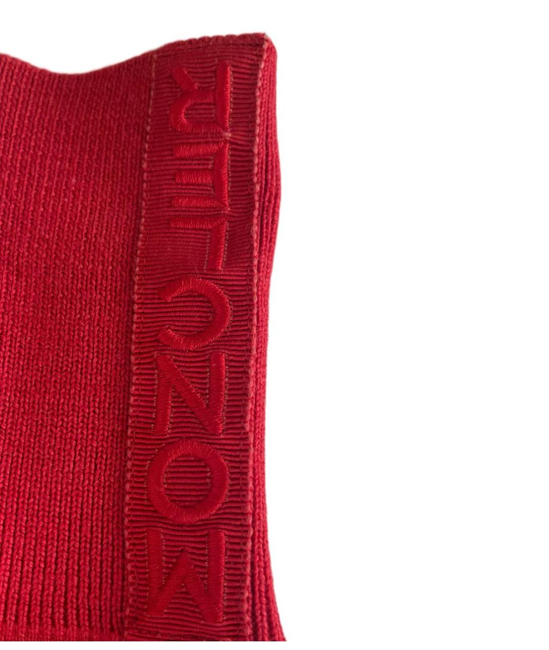 MONCLER Красный шерстяной джемпер / свитер, фото 5