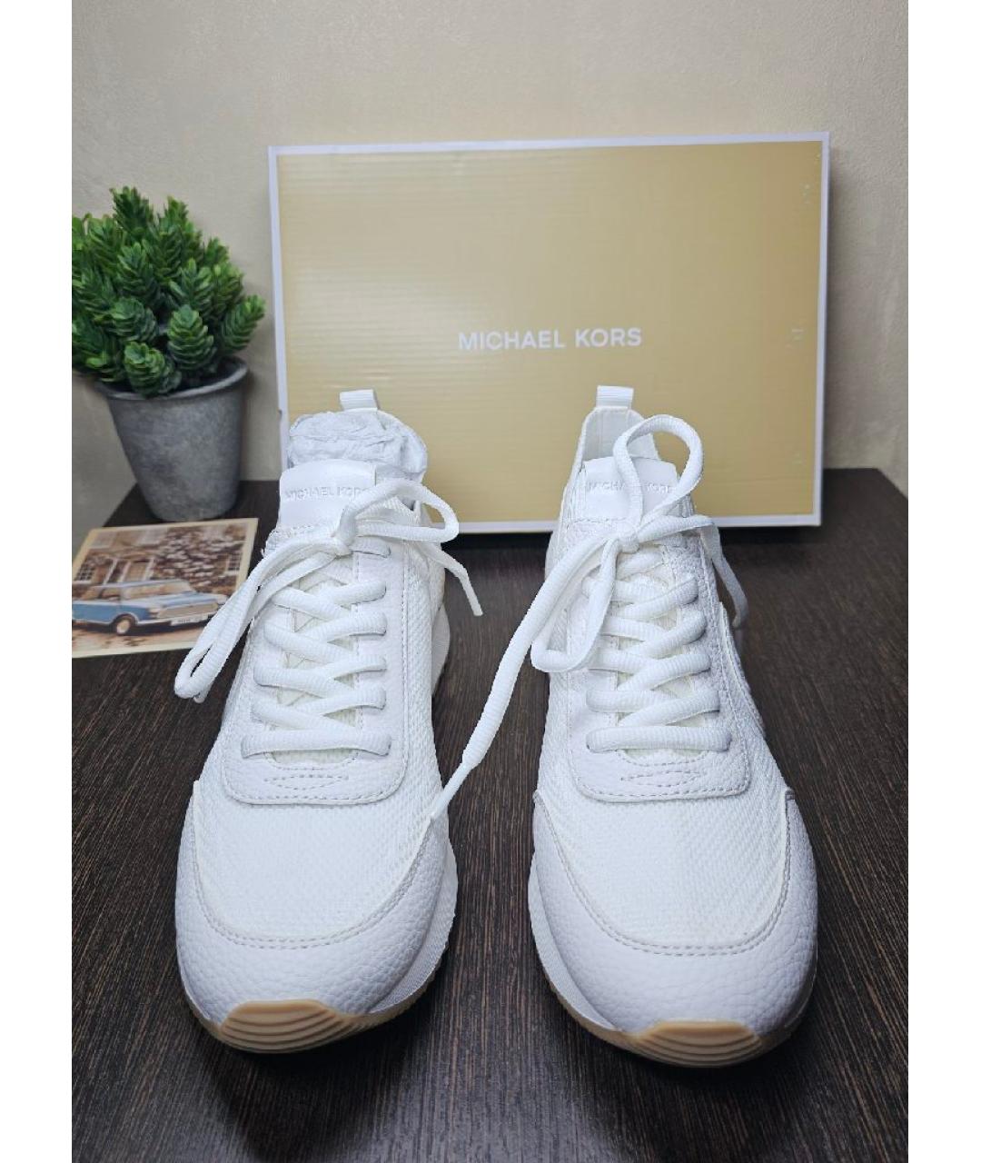MICHAEL KORS COLLECTION Белые текстильные кроссовки, фото 2